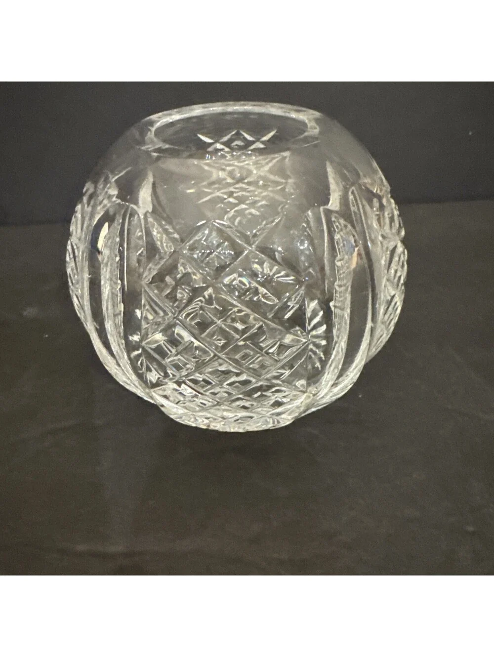 Vintage Waterford Crystal Glandore Rose Bowl Vase 3.5” H By 4” W